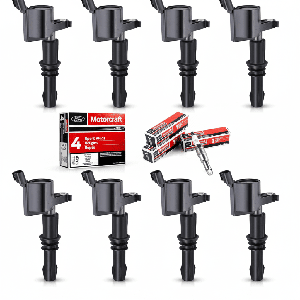 8-Pack Motorcraft DG511 Ignition Coils & Spark Plugs SP546 Ford 4.6L 5.4L - Hamxi