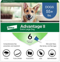 Advantage II Extra Large Dog Flea Treatment Over 55 lbs 6-Month - Hamxi