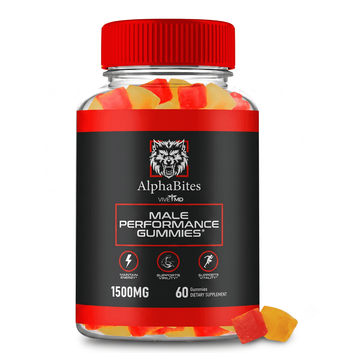 Alpha Bites Gummies for Men Performance 60 Capsules - Hamxi