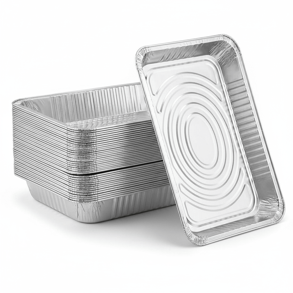 Aluminum Full Size Deep Medium Pan 50-Count Case - Hamxi