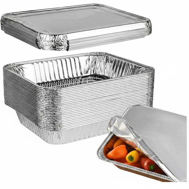 Aluminum Half Size Pan Lid 100-Count Case - Hamxi
