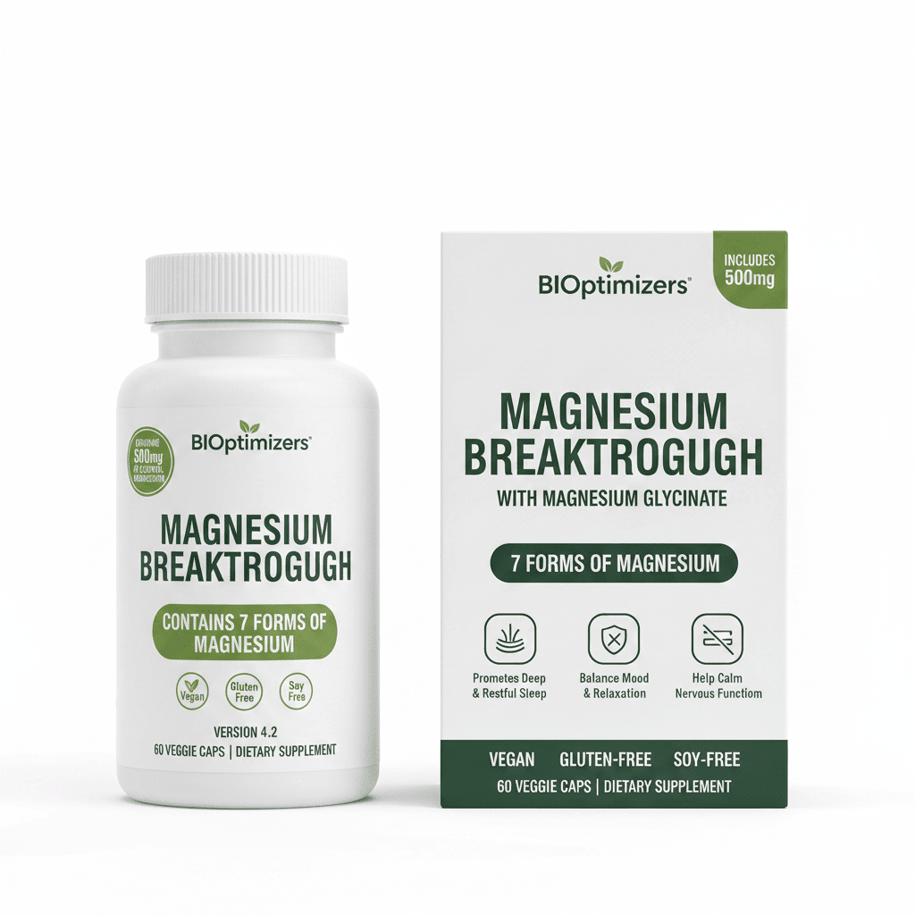 BiOptimizers Magnesium Breakthrough 4.0 7 Forms of Magnesium 60 Capsules - Hamxi