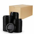 Black Coffee Cup Lids 8oz 1000-Count Case - Hamxi