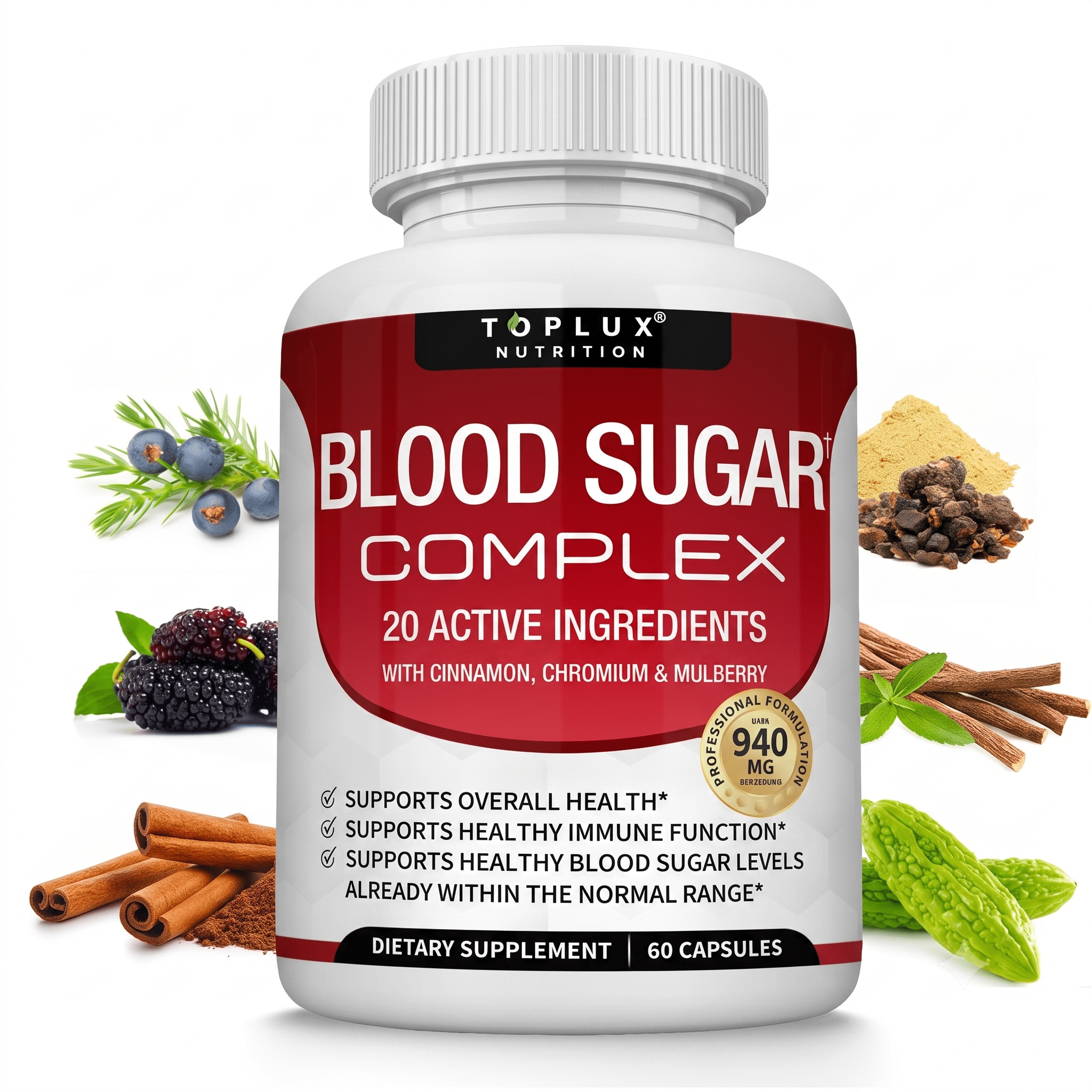 Blood Sugar Complex Supplement 60 Capsules - Hamxi