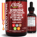 Clean Nutra Berberine with Ceylon Cinnamon Liquid Drops 60ml - Hamxi