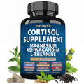 Cortisol Supplement Magnesium Glycinate L-Theanine Ashwagandha 60 Capsules - Hamxi