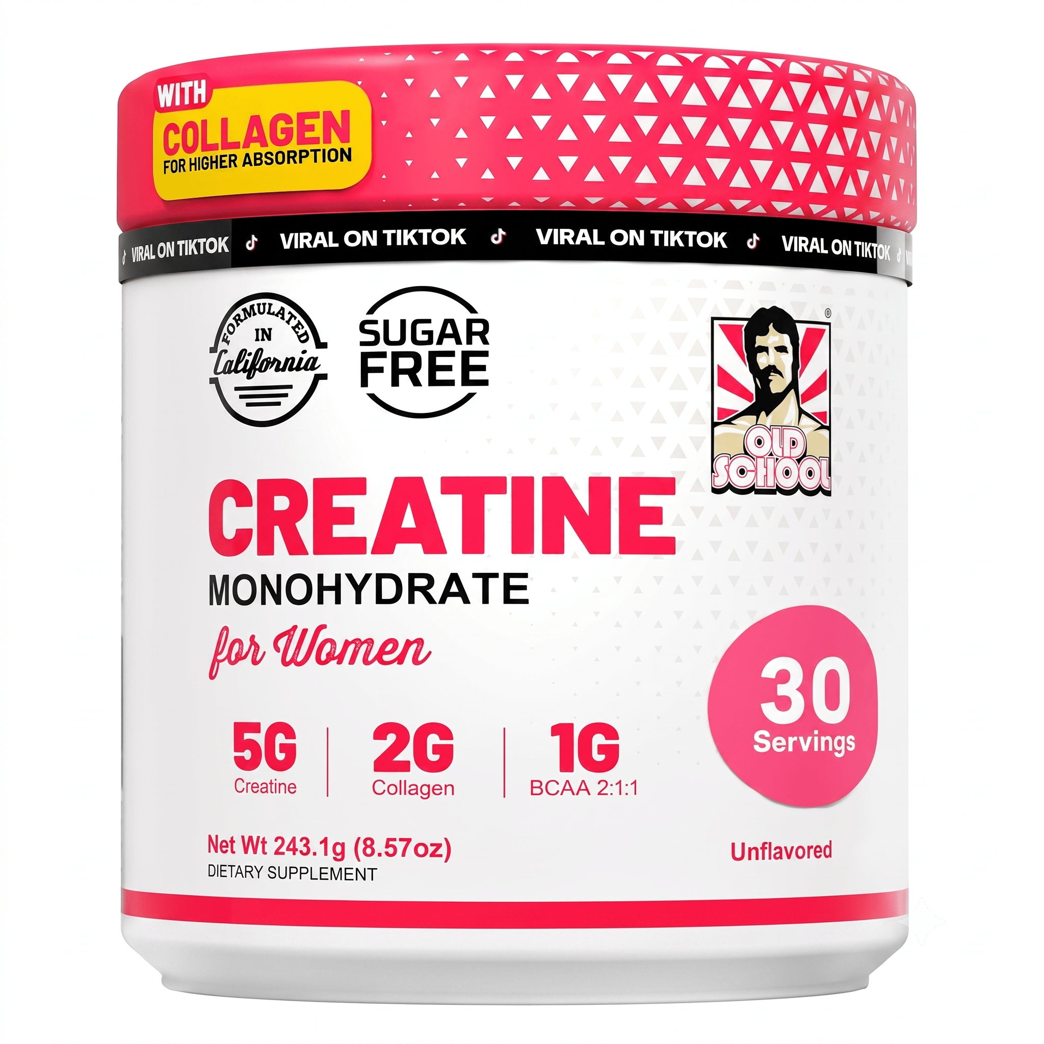 Creatine 5000mg Monohydrate for Women 240g - Hamxi