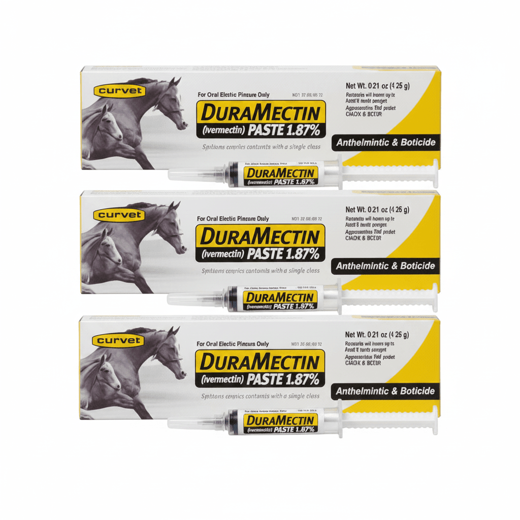 Duramectin Ivermectin Paste 1.87% for Horses 3-Pack - Hamxi