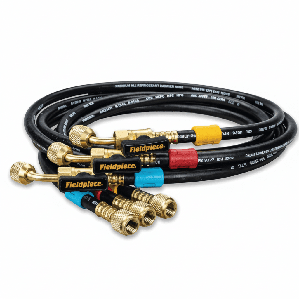 Fieldpiece HR3B Ball Valve Refrigerant Manifold Hose Set HVAC - Hamxi