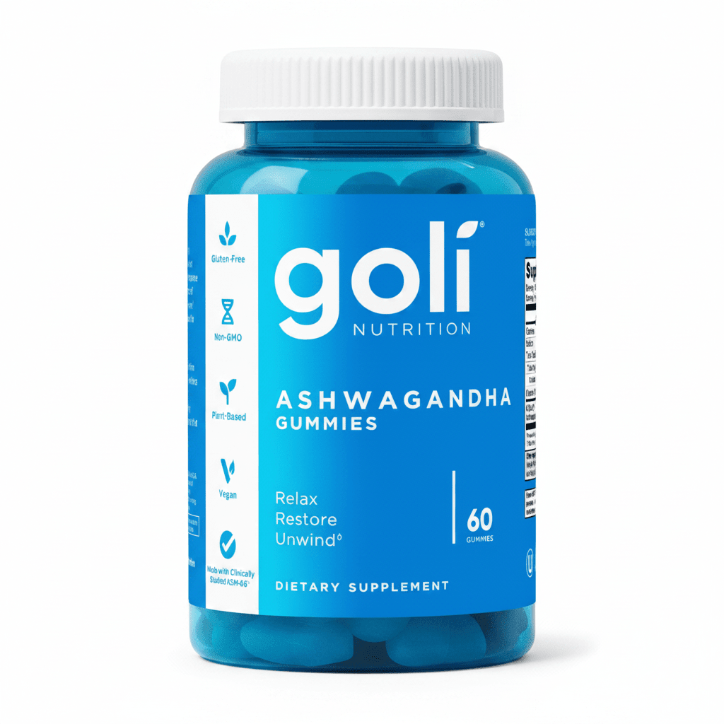 Goli Nutrition Ashwagandha Gummies Stress Relief & Calm 60 Count - Hamxi