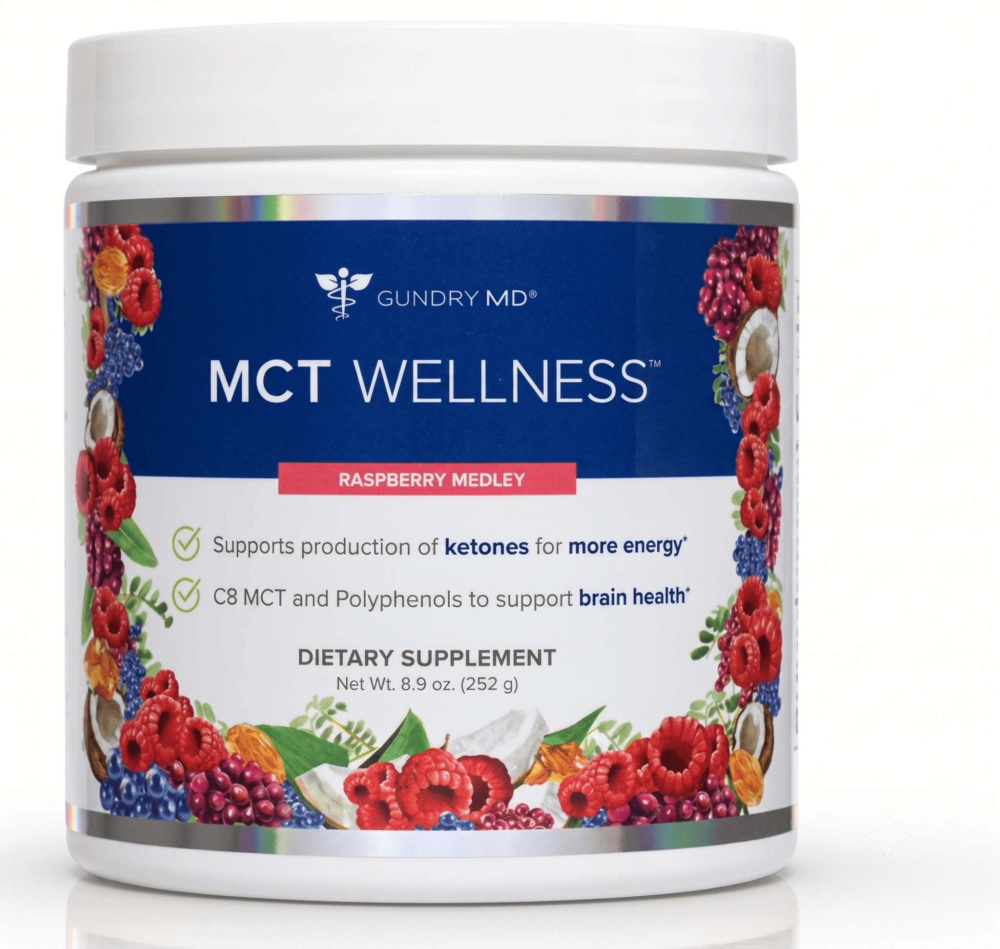 Gundry MD MCT Wellness Powder Raspberry Medley - Hamxi