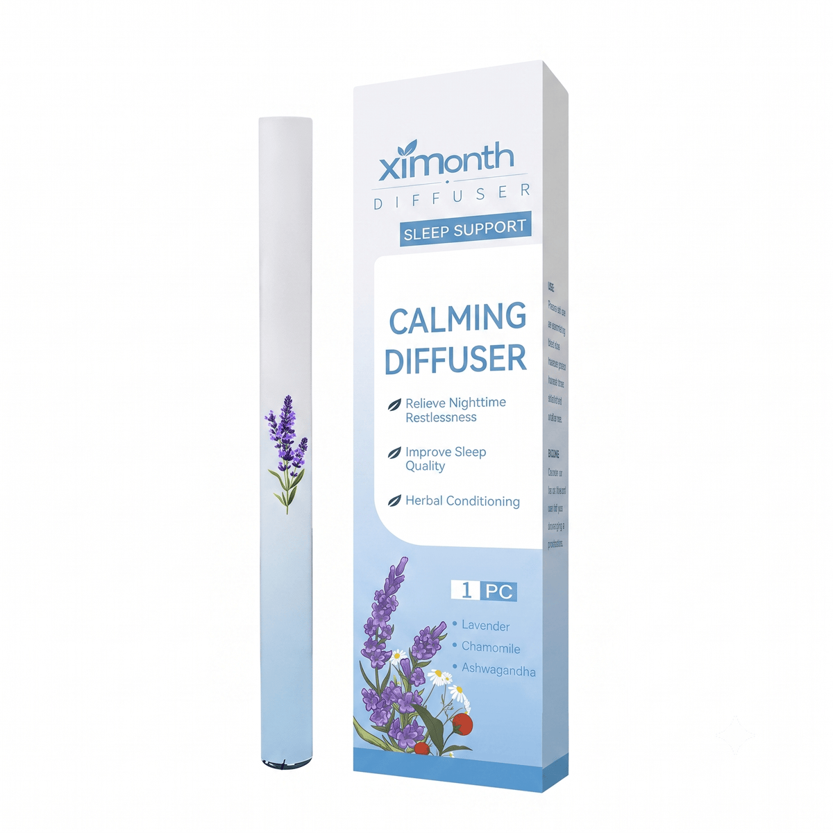 Herbal Diffuser Pen Mullein Lung Cleanser Blue - Hamxi