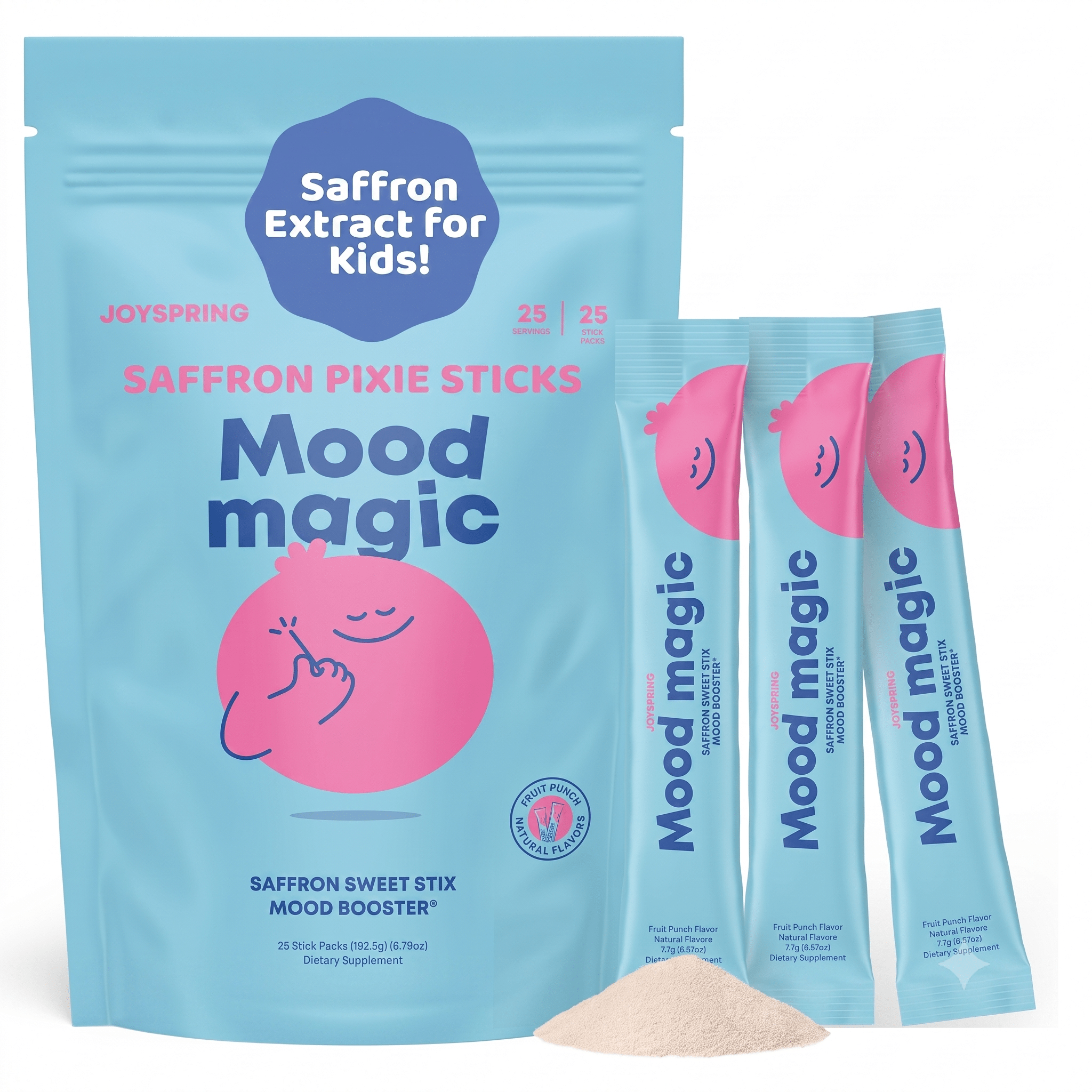 JoySpring Mood Magic Kids Saffron Sticks Fruit Punch 25 Count - Hamxi
