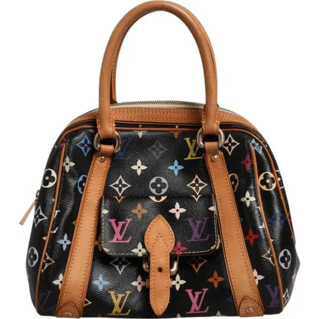 Louis Vuitton Black Monogram Multicolor Canvas Priscilla Handbag - Hamxi