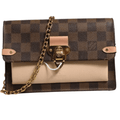 Louis Vuitton Damier Ebene Vavin Chain Wallet - Hamxi