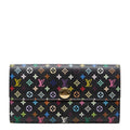 Louis Vuitton Monogram Portefeuille Sarah Long Wallet Noir Multicolor - Hamxi