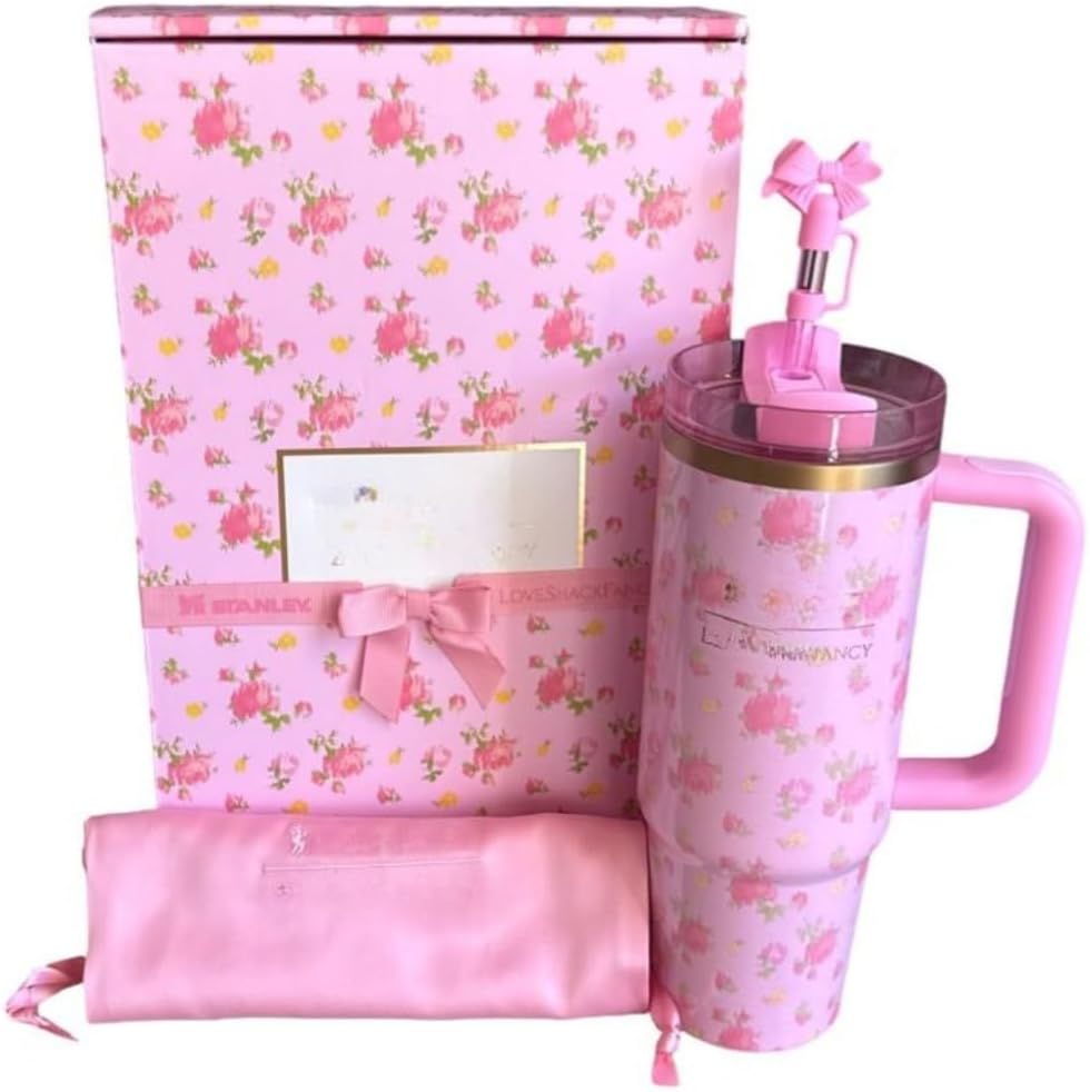 Love Shack Fancy x Stanley Quencher 40oz Pink Double Wall - Hamxi