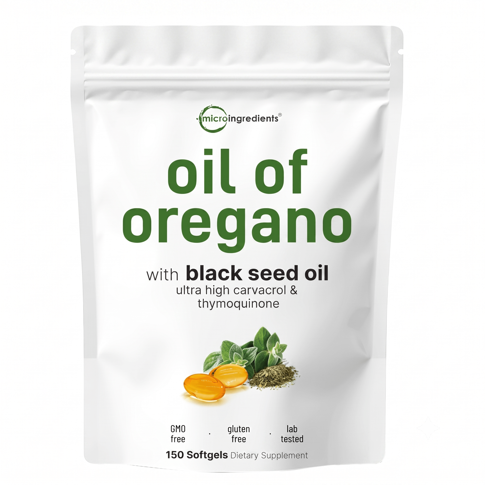 Micro Ingredients Oil of Oregano 150 Softgels - Hamxi
