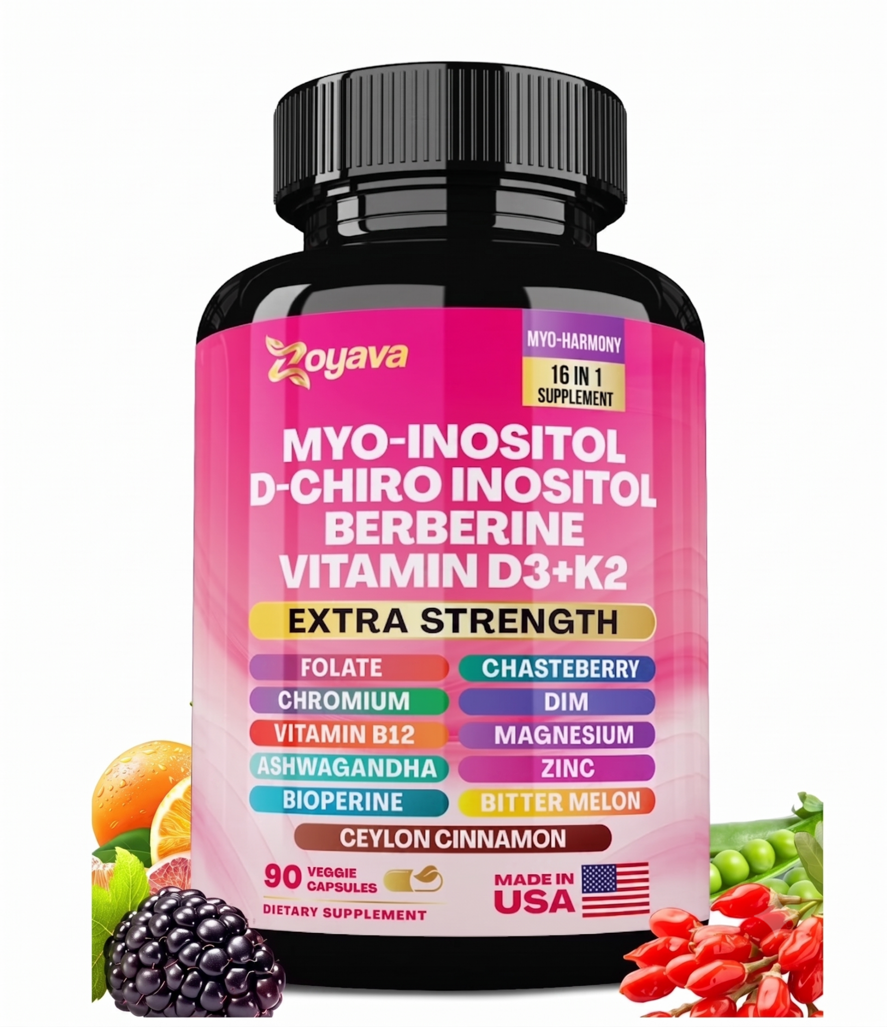 Myo Inositol Supplement 90 Capsules - Hamxi