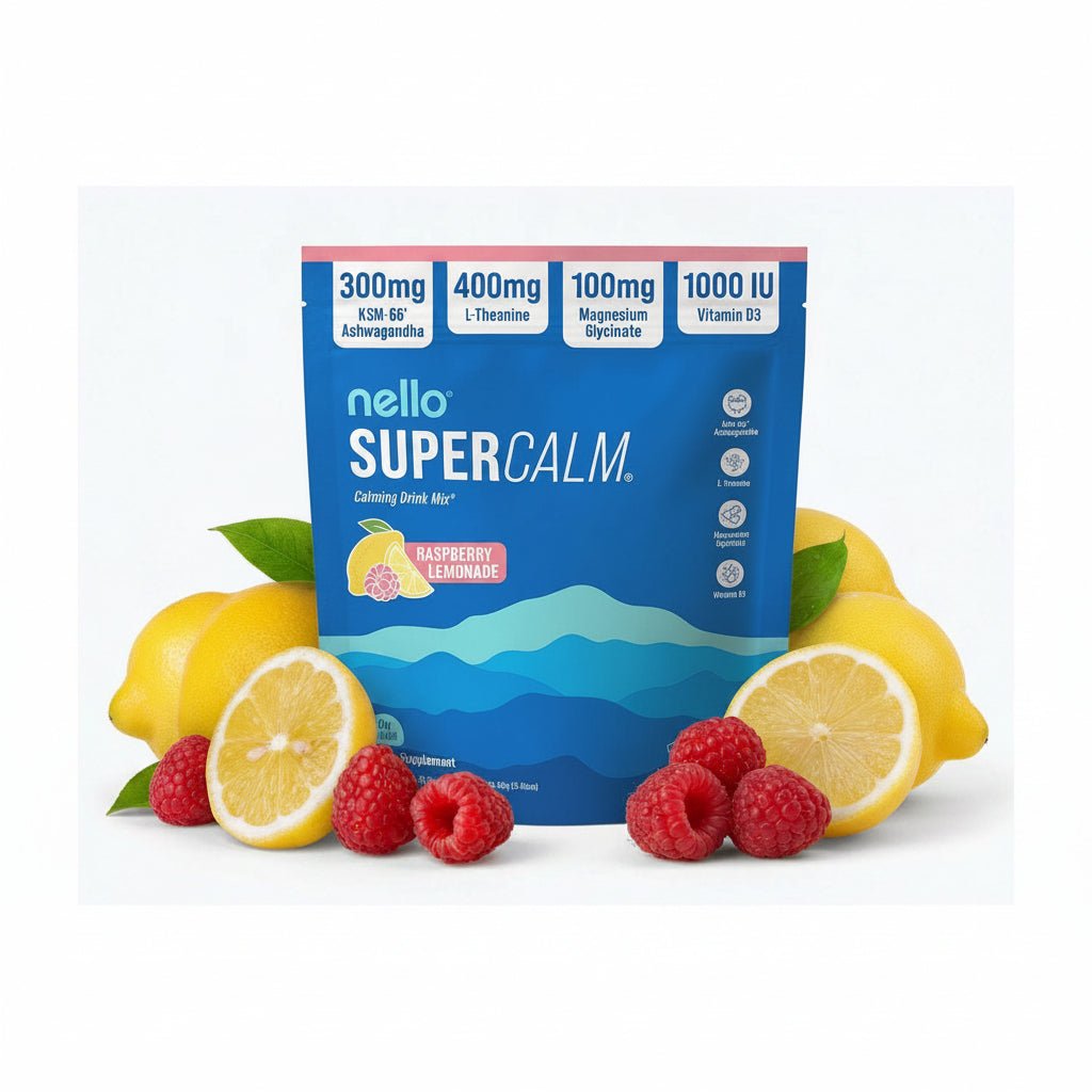 Nello SuperCalm Raspberry Lemonade Drink Mix 20 Count - Hamxi