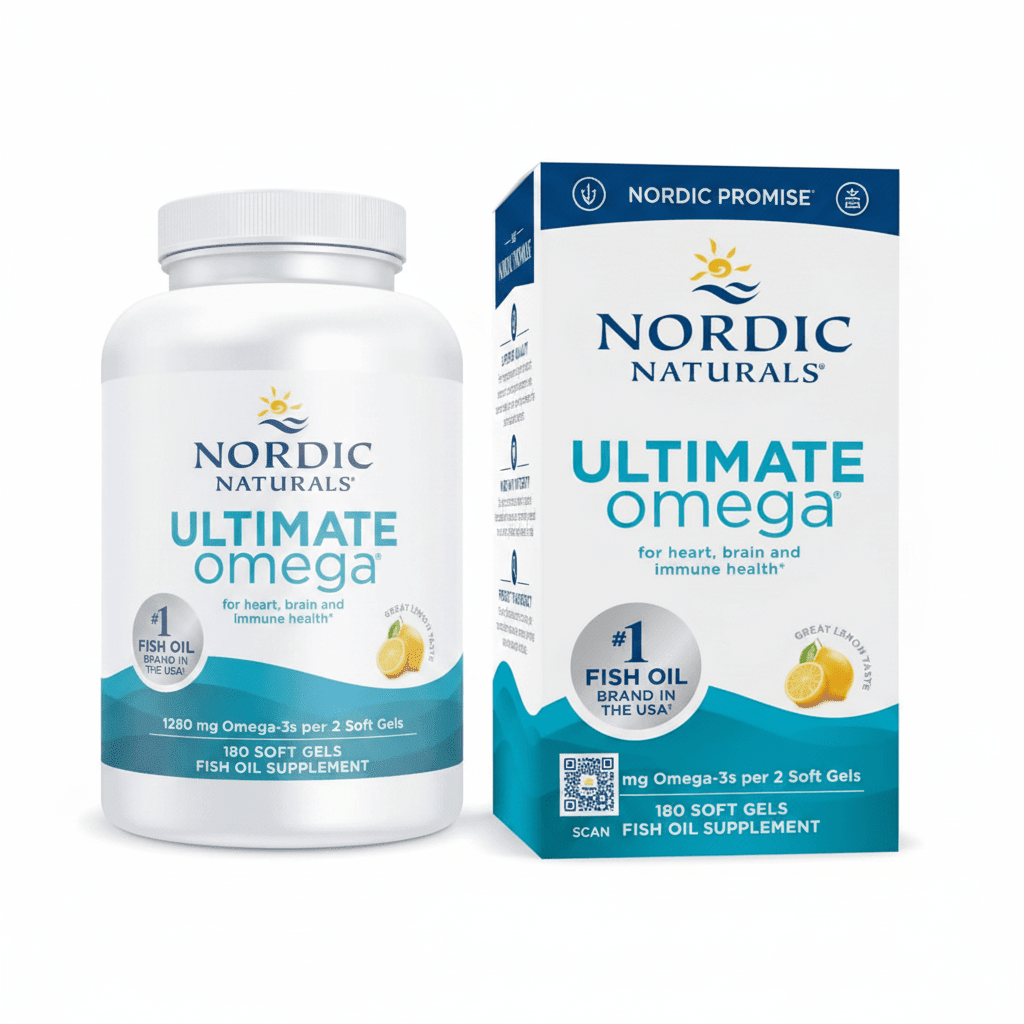 Nordic Naturals Ultimate Omega 1280mg Lemon Flavor 180 Soft Gels - Hamxi