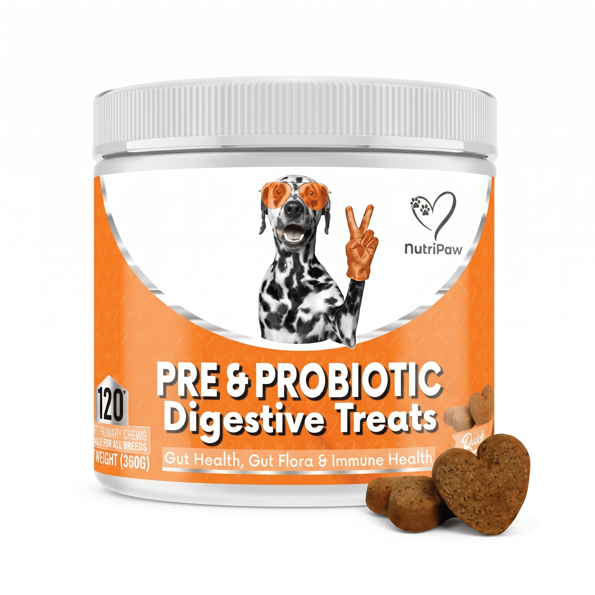 NutriPaw Pre and Probiotic Digestive Treats for Dogs - Hamxi