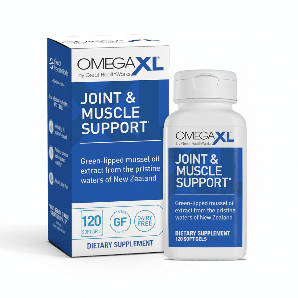 OmegaXL Joint Support Supplement Marine Lipid Extract 120 Count - Hamxi