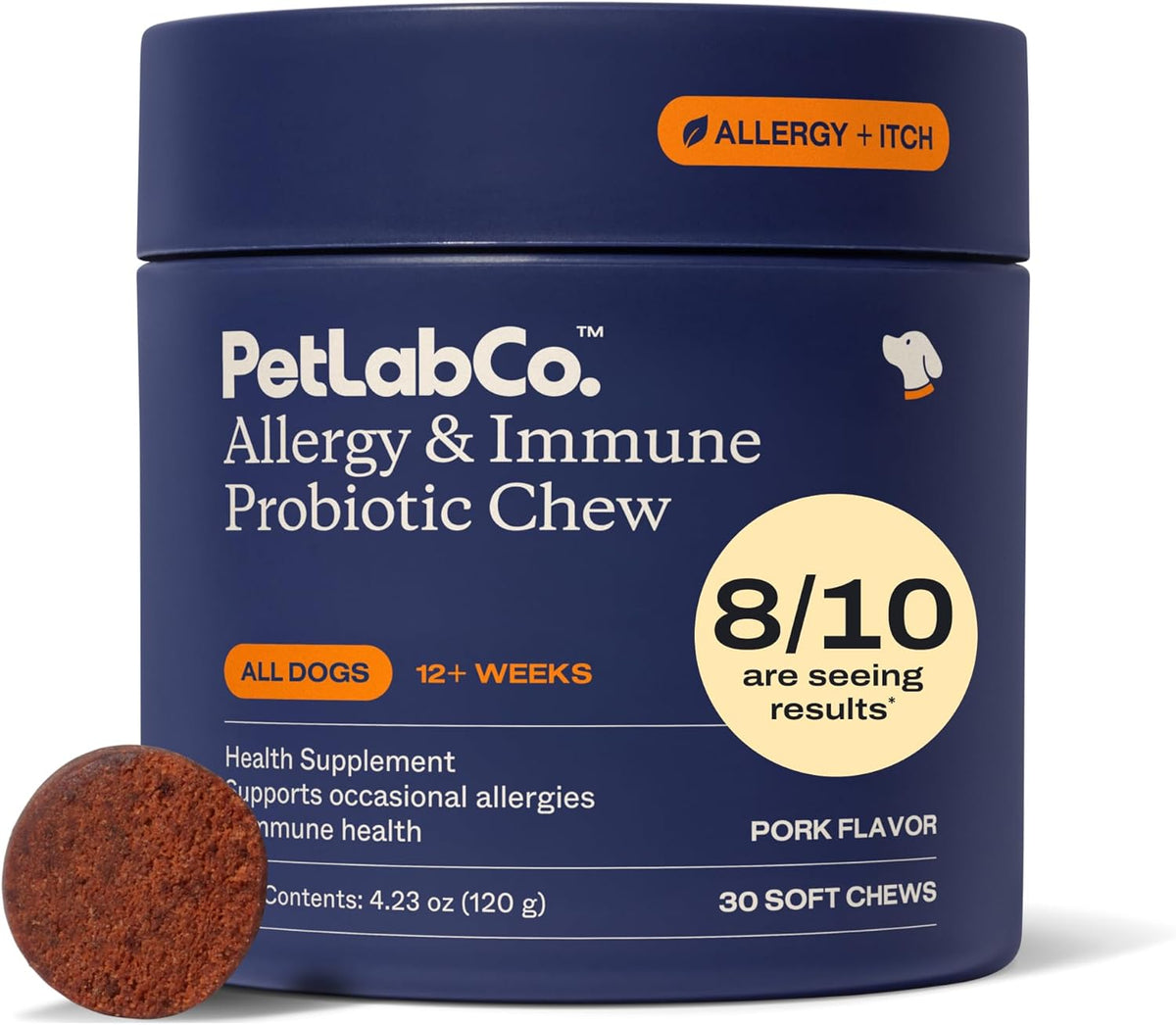 PetLab Co. Allergy and Immune Probiotics for Dogs 30 Chews Pork - Hamxi