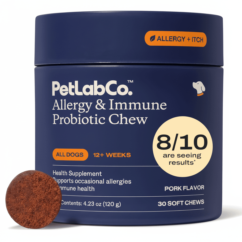 PetLab Co. Itch Relief Chews for Dogs Allergy & Skin Support 30 Chews - Hamxi