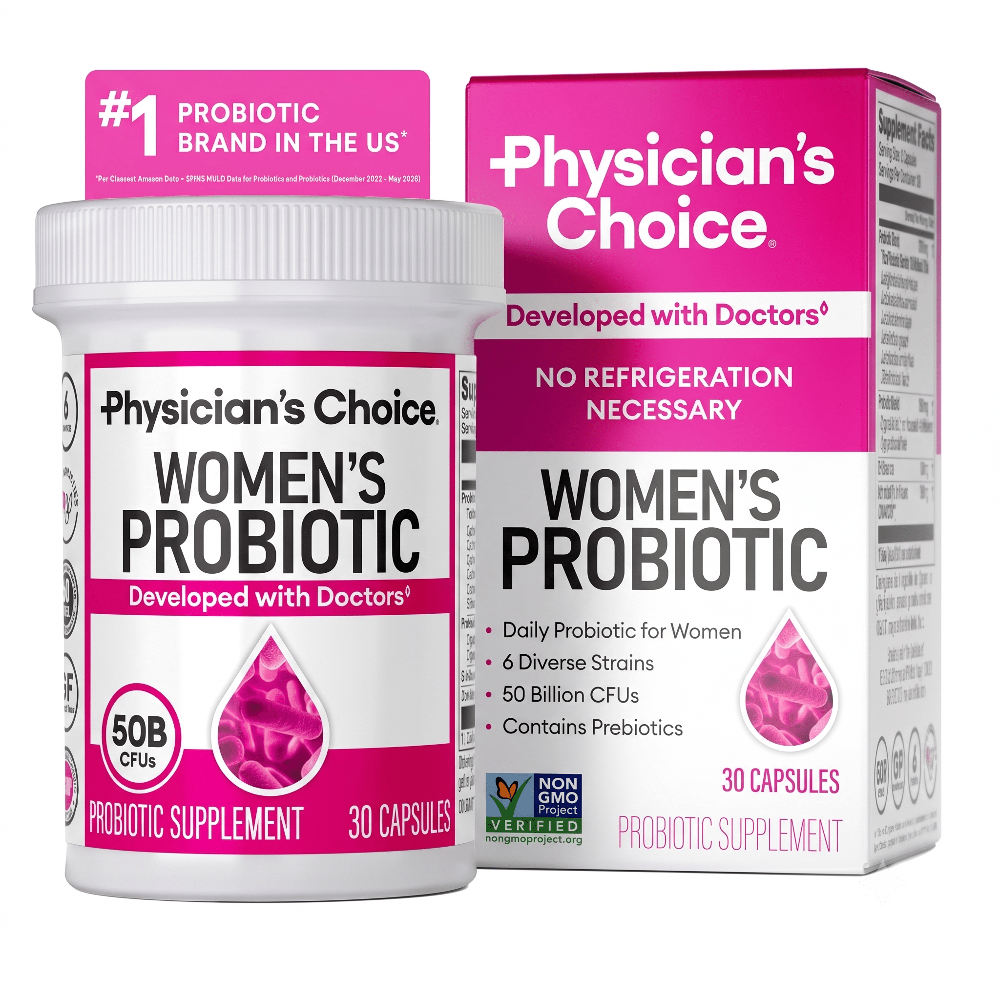Physician's Choice Women's Vaginal Wellness Probiotics 30 Capsules - Hamxi