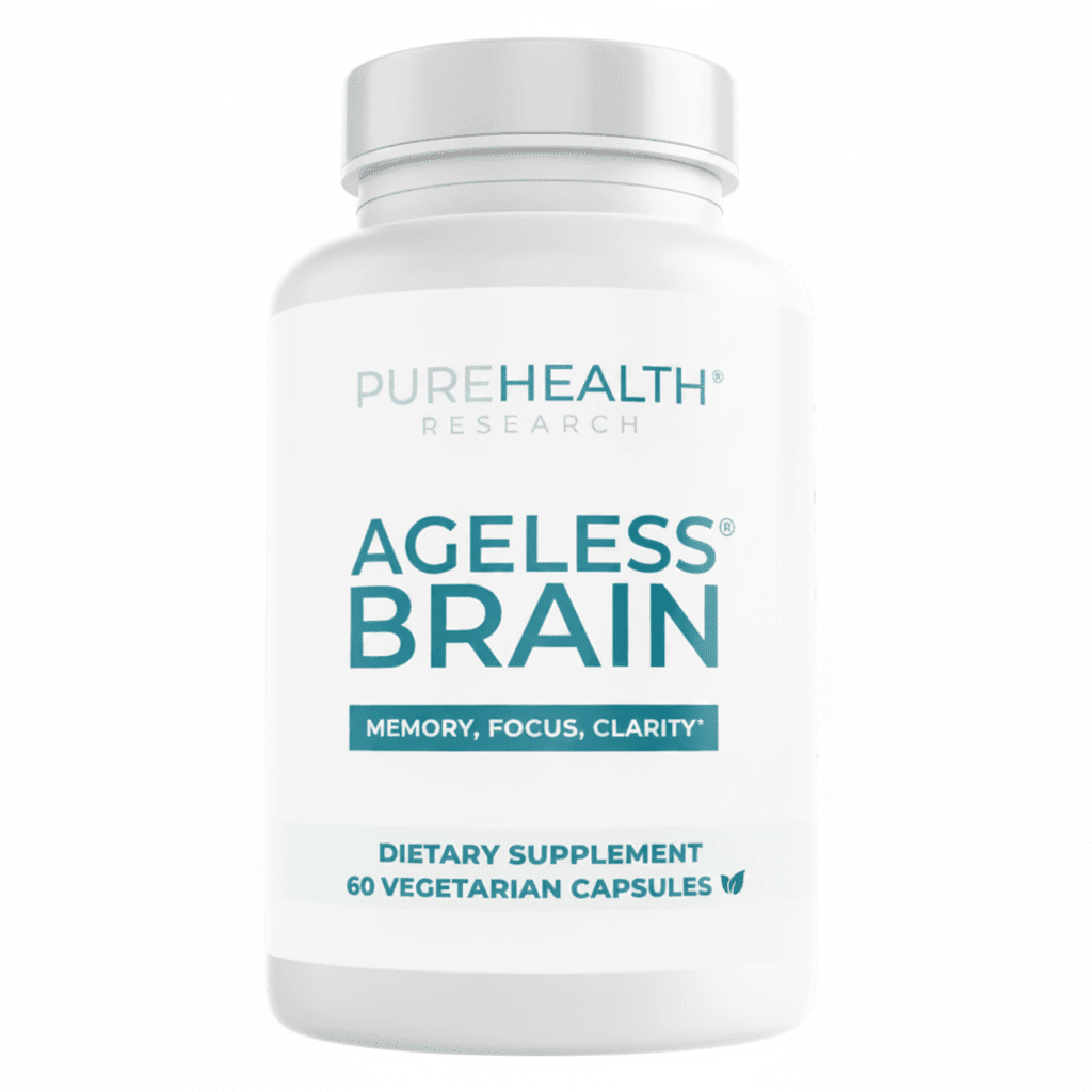 PureHealth Research Ageless Brain Memory & Focus Supplement 60 Capsules - Hamxi