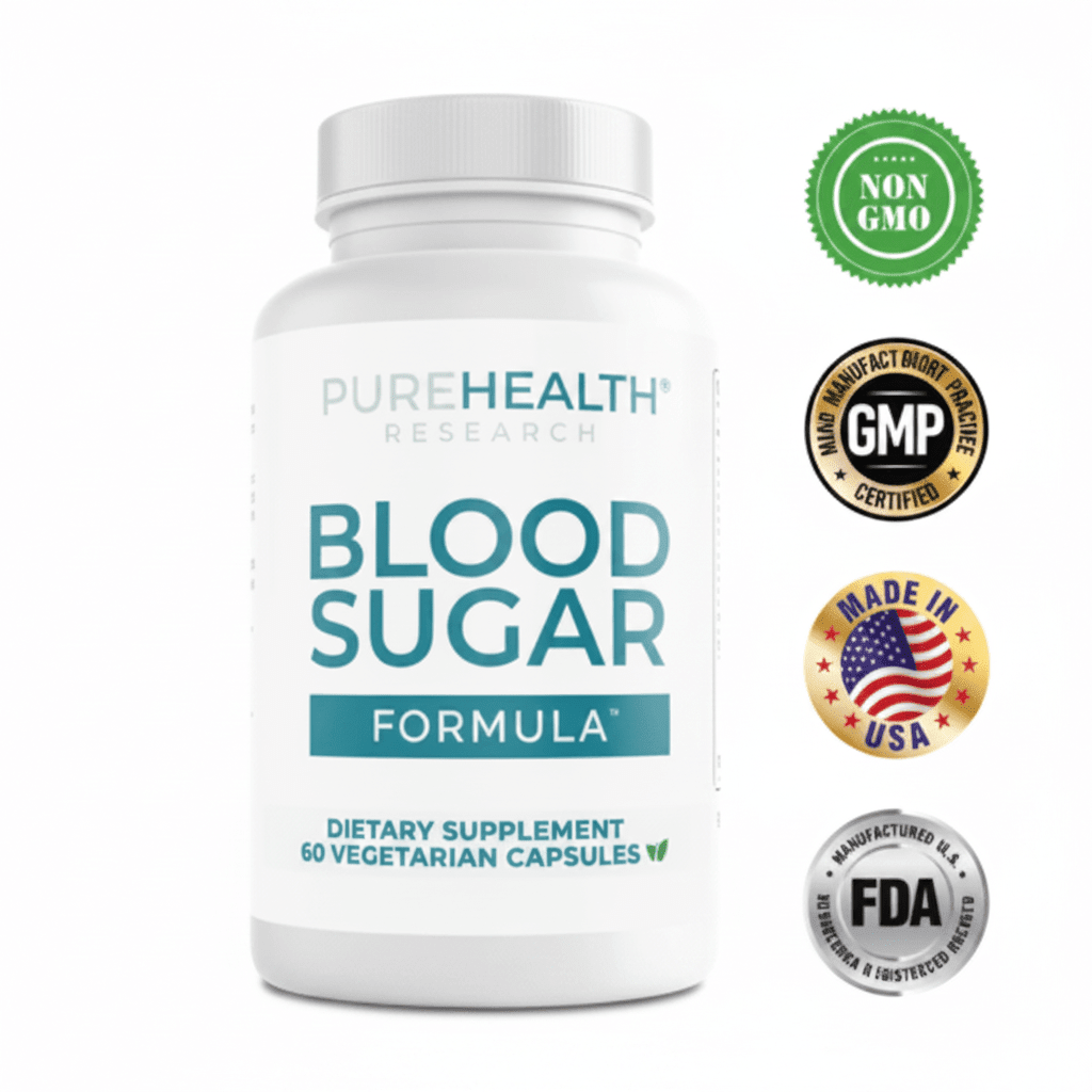 PureHealth Research Blood Sugar Formula Glucose Support 60 Capsules - Hamxi