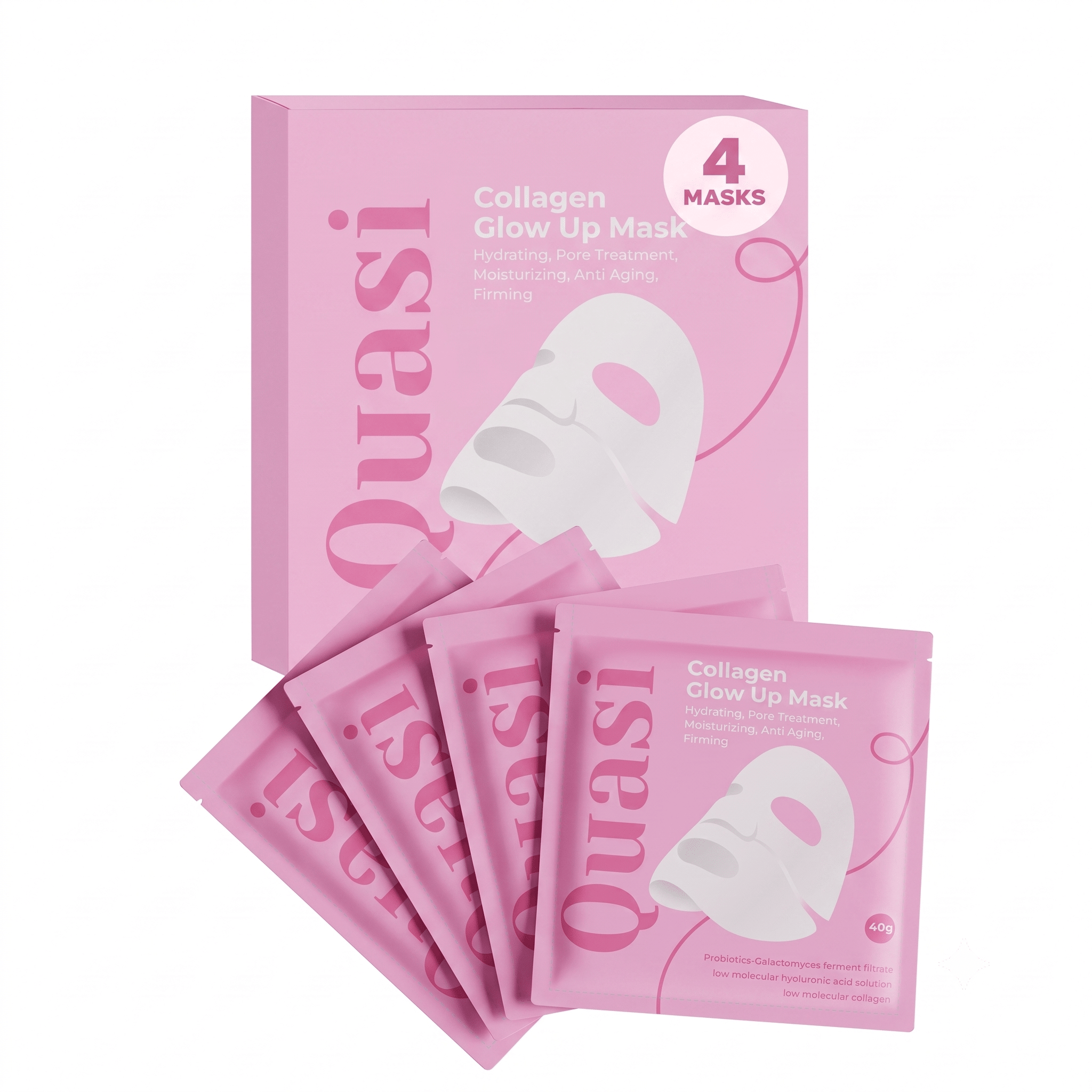 Quasi Bio-Collagen Face Mask Overnight 4 Masks - Hamxi
