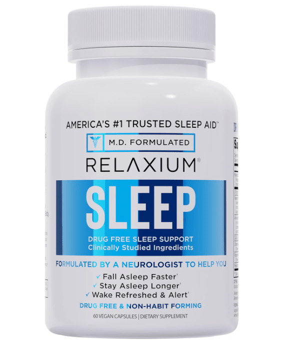 Relaxium Sleep Natural Sleep Aid Melatonin Magnesium Ashwagandha 60 Capsules - Hamxi