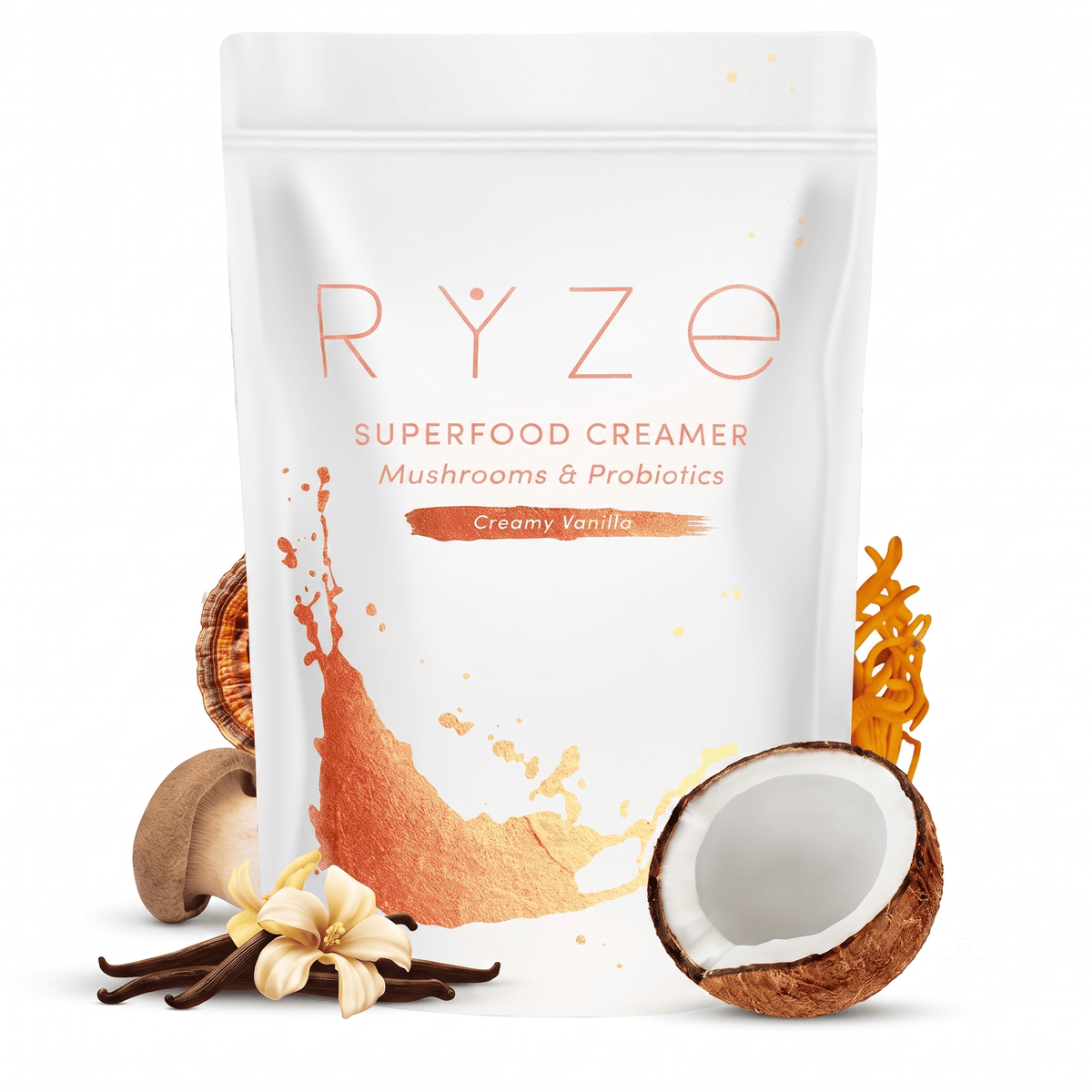 RYZE SUPERFOODS Probiotic Coffee Creamer 30 Servings - Hamxi