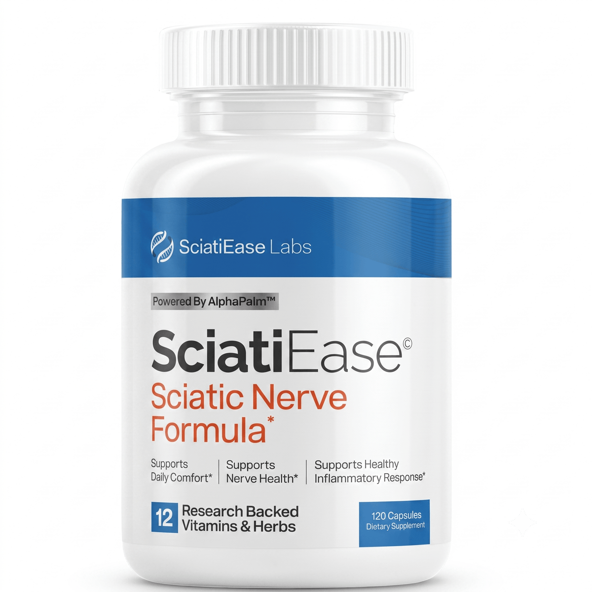 SciatiEase Sciatic Nerve Health Support 120 Capsules - Hamxi