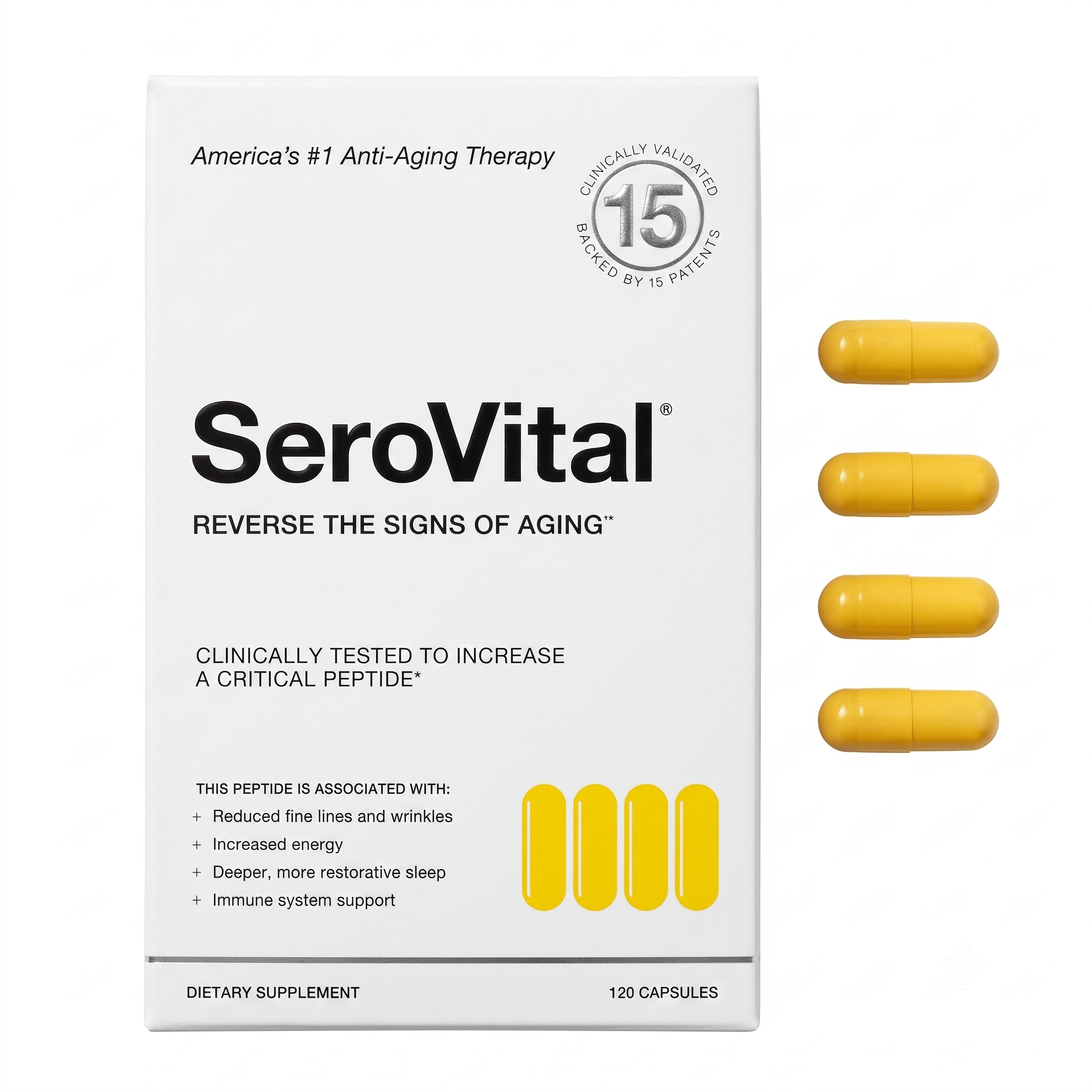 SeroVital Advanced Day Dietary Supplement 120 Capsules - Hamxi