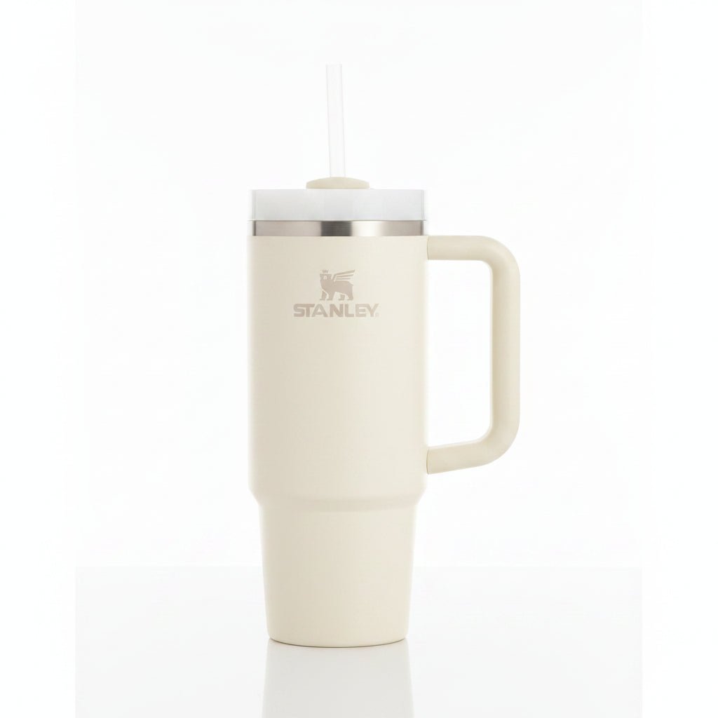 STANLEY Quencher H2.0 Tumbler 30oz Cream 2.0 Handle & Straw - Hamxi