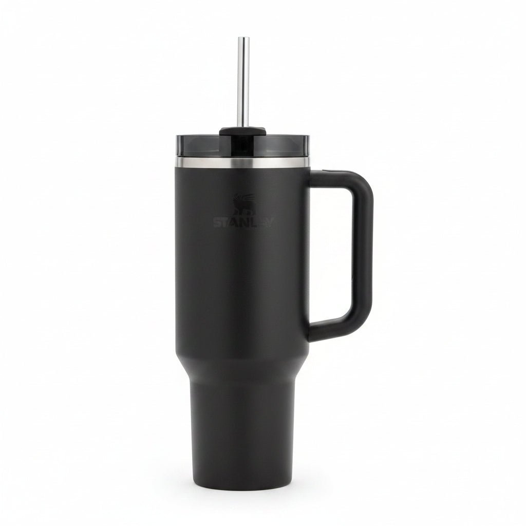 STANLEY Quencher H2.0 Tumbler 40oz Black 2.0 Handle & Straw - Hamxi