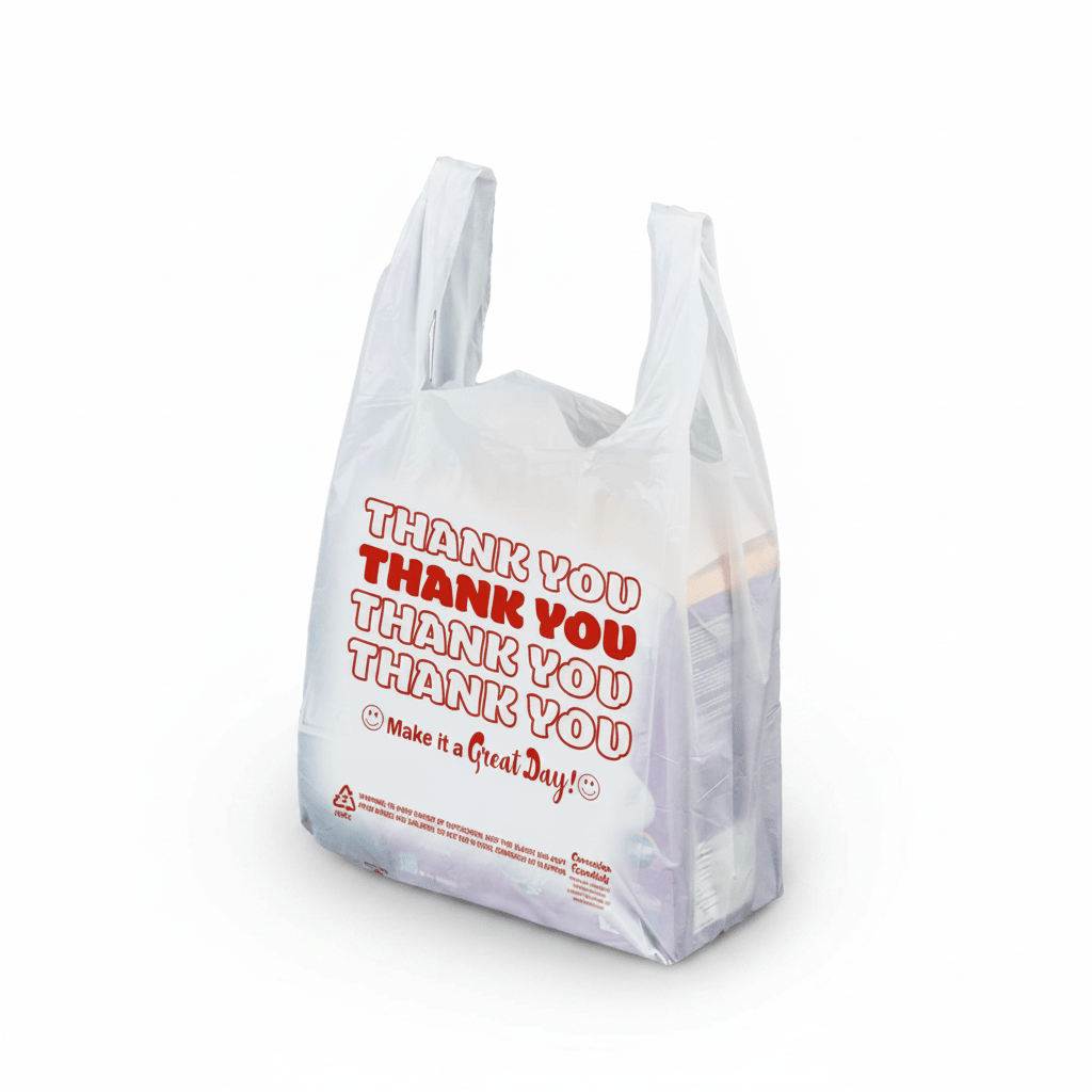 Thank You T-Shirt Bags 1/8 Size 1000-Count - Hamxi