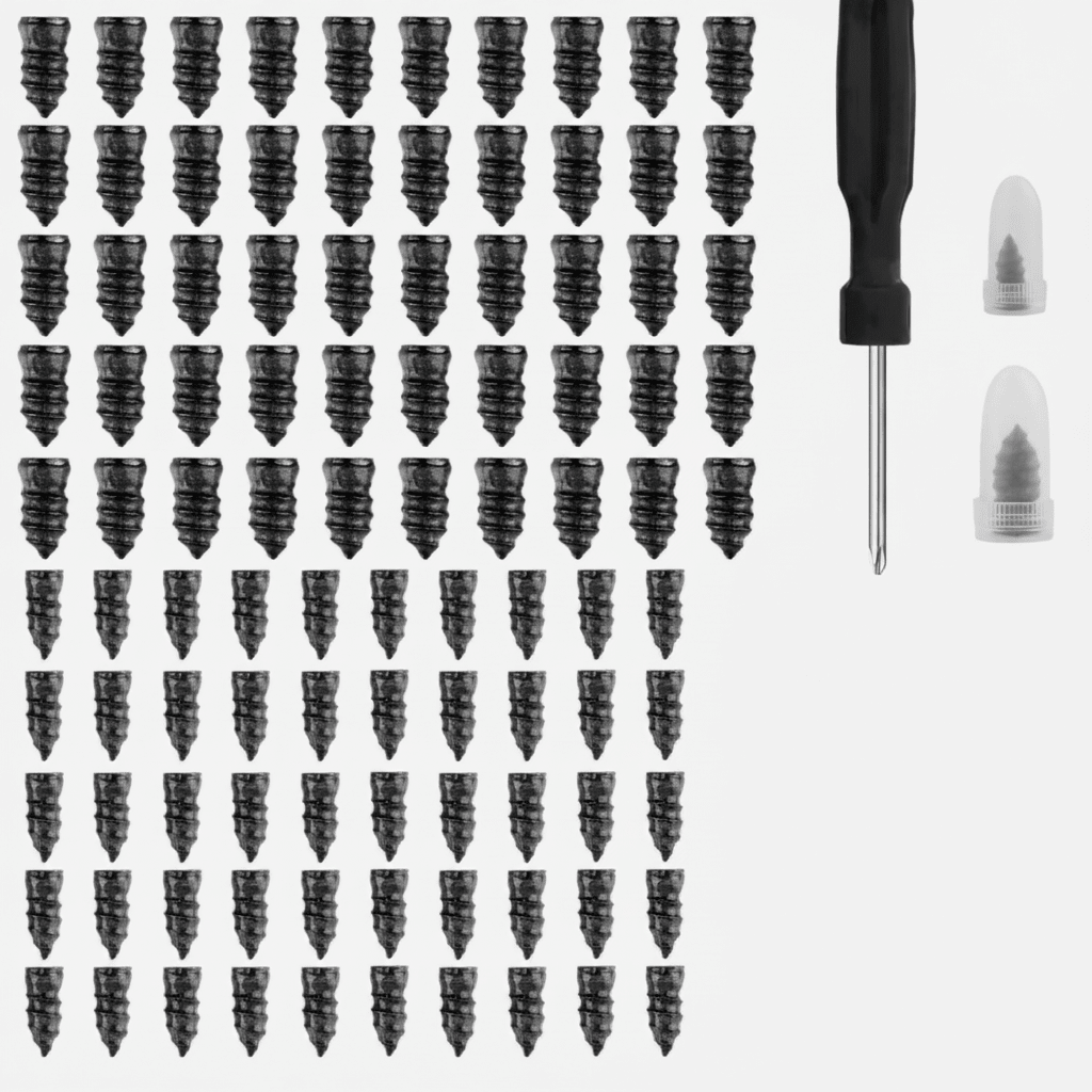 Tire Repair Kit 100-Piece Rubber Plug Nails with Insertion Tool - Hamxi