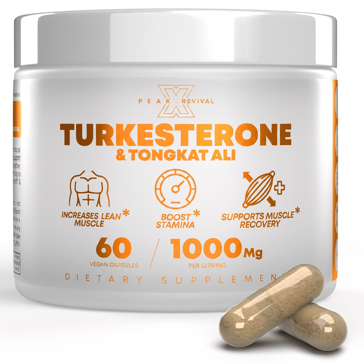 Turkesterone Tongkat Ali Supplement 60 Capsules - Hamxi