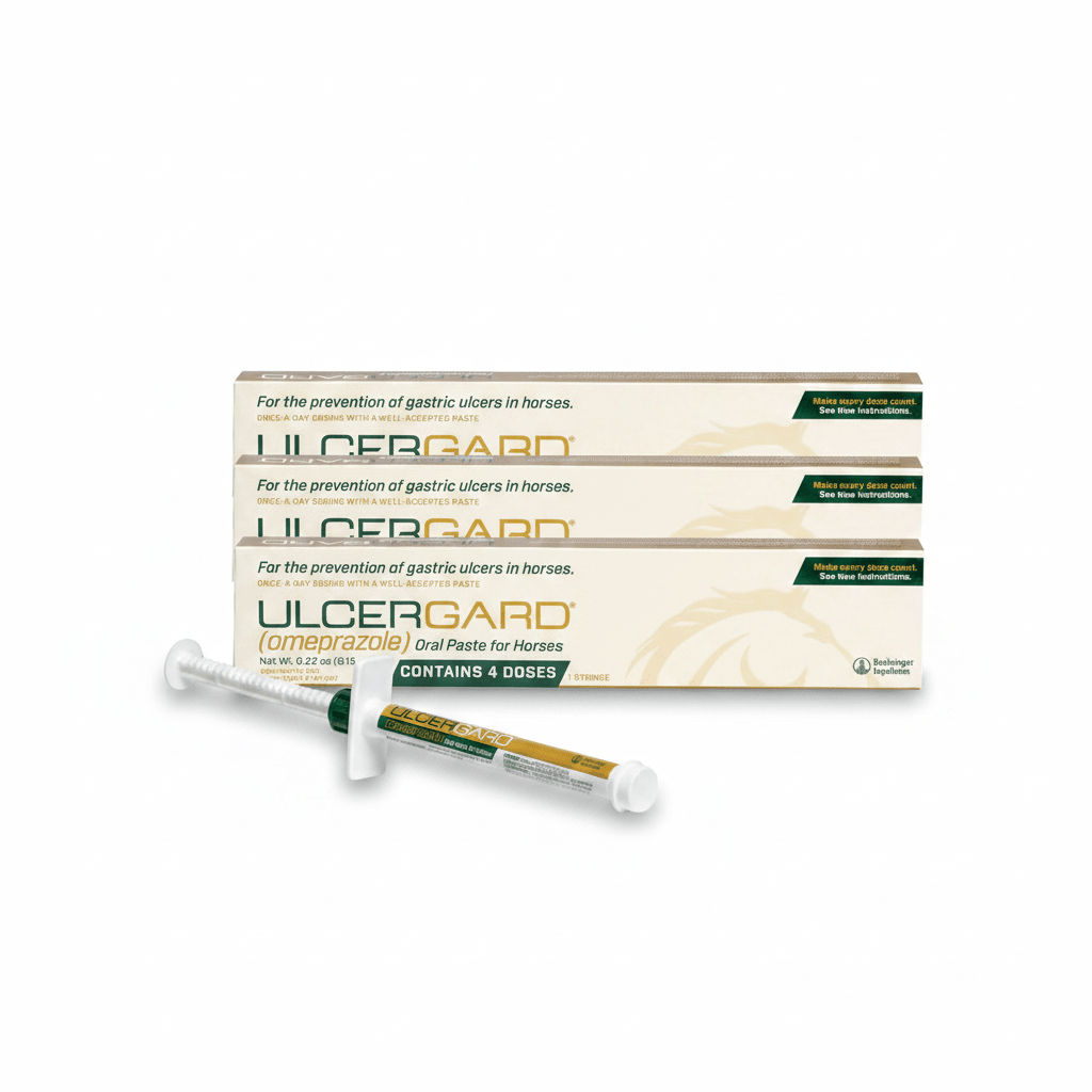 UlcerGard Omeprazole Paste for Horses 3-Pack Ulcer Prevention - Hamxi
