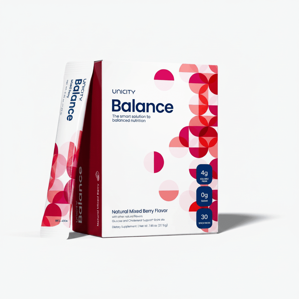 Unicity Balance Cholesterol Support Drink Mix Mixed Berry 30 Stick Packs - Hamxi