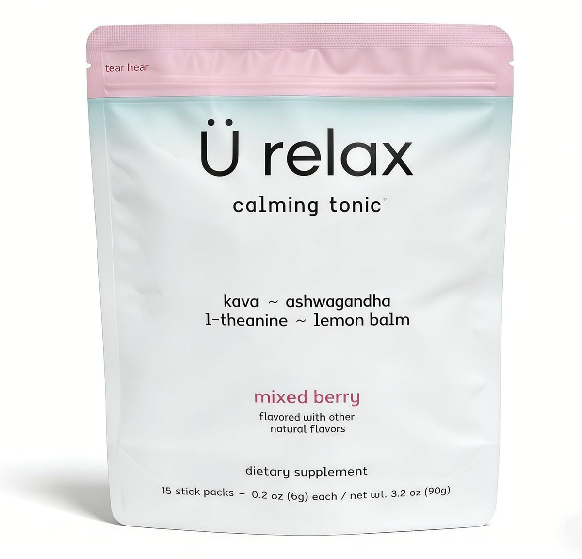 Urelax Calming Drink Mix Mixed Berry 15 Servings - Hamxi