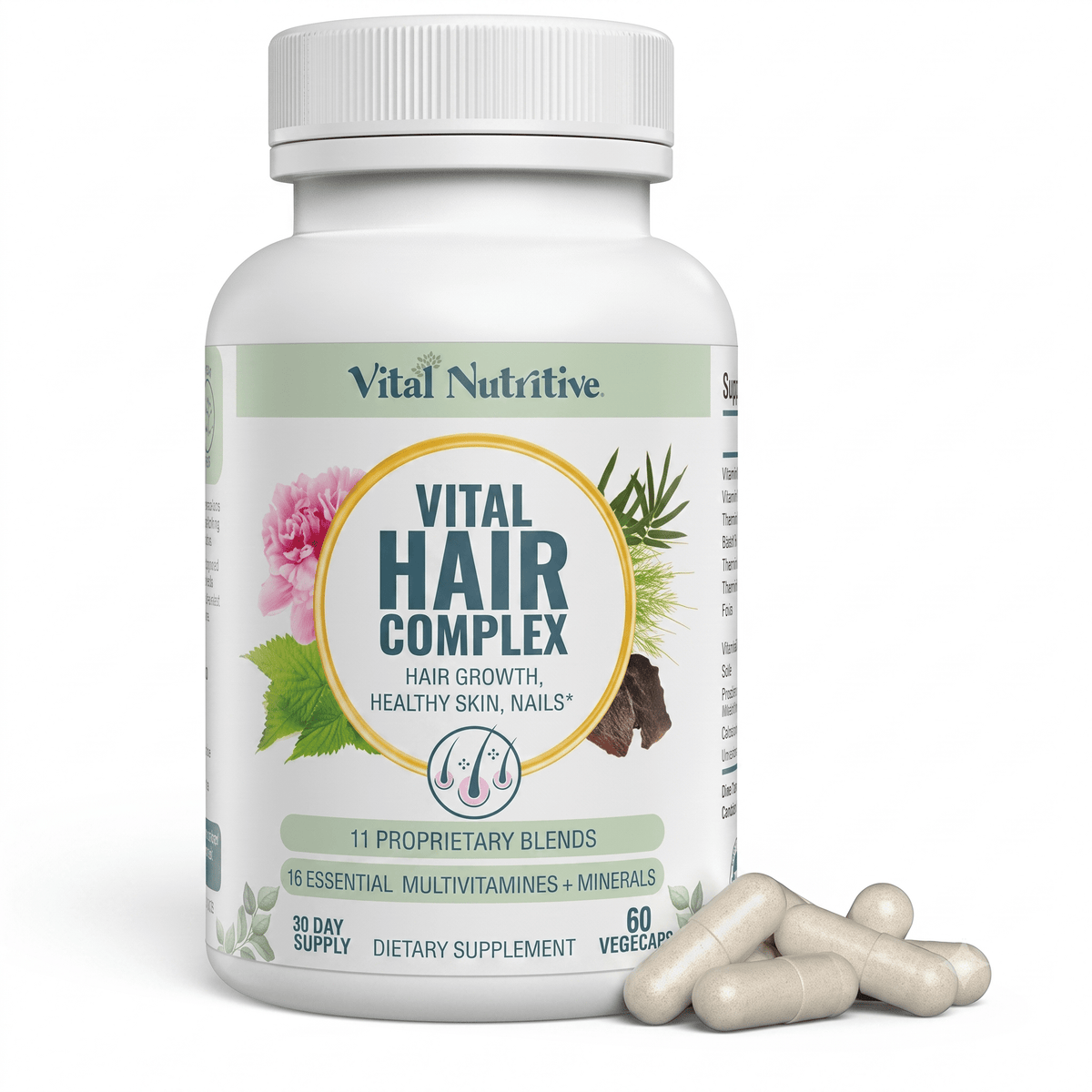Vital Hair Complex Biotin and Vitamin B Hair Vitamins - Hamxi